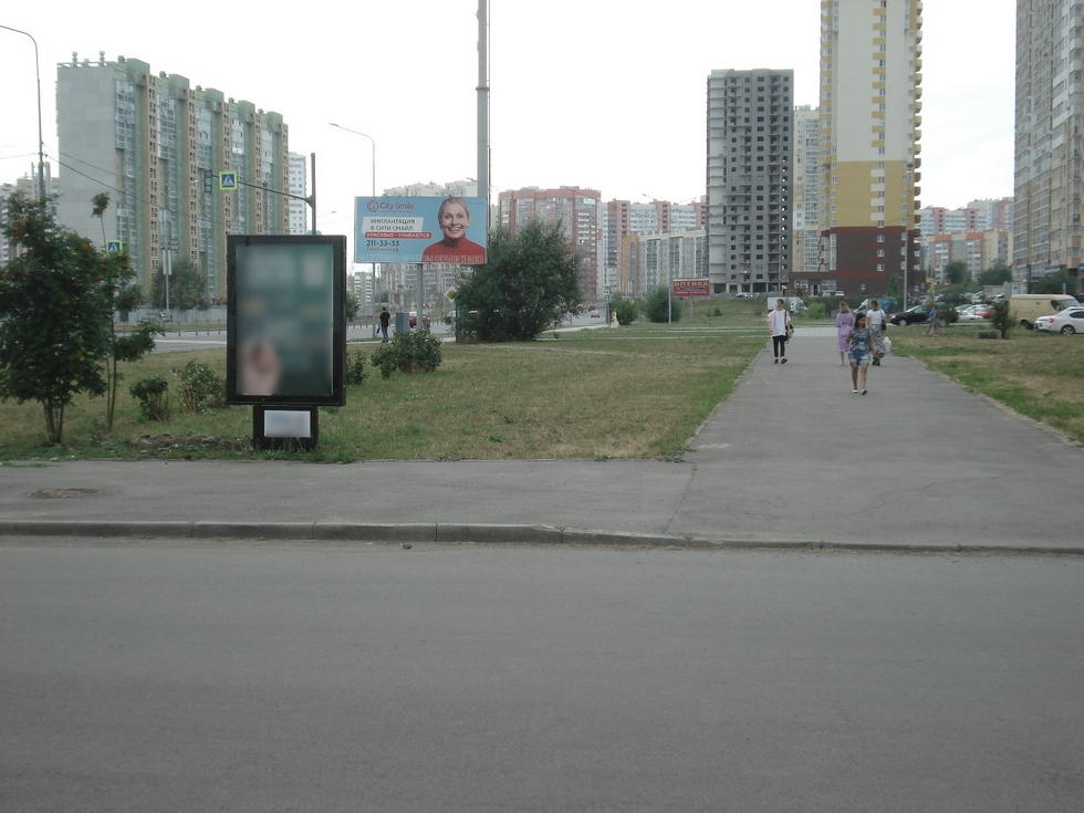 Фотография рекламного носителя, тип: Ситиформат 1.8x1.2, адрес: Университетская набережная ул., д.48, Челябинск, Челябинская область, Россия. Сторона А №1013688
