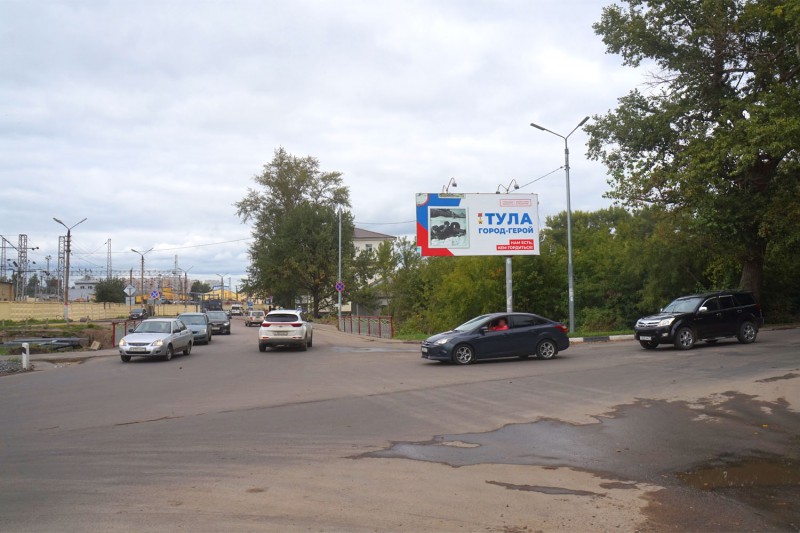 Фотография рекламного носителя, тип: Билборд 3x6, адрес: Демонстрации ул. Х Путейская ул., Тула, Тульская область, Россия. Сторона A №805989