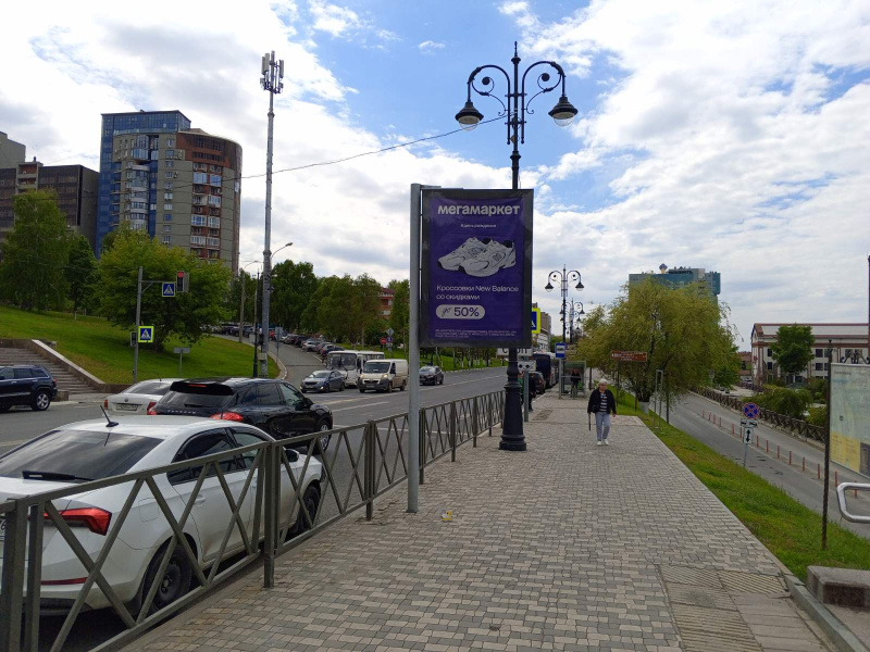 Фотография рекламного носителя, тип: Панель-кронштейн, адрес: Максима Горького ул., д.82, поз.1, Самара, Самарская область, Россия. Сторона А №1079905