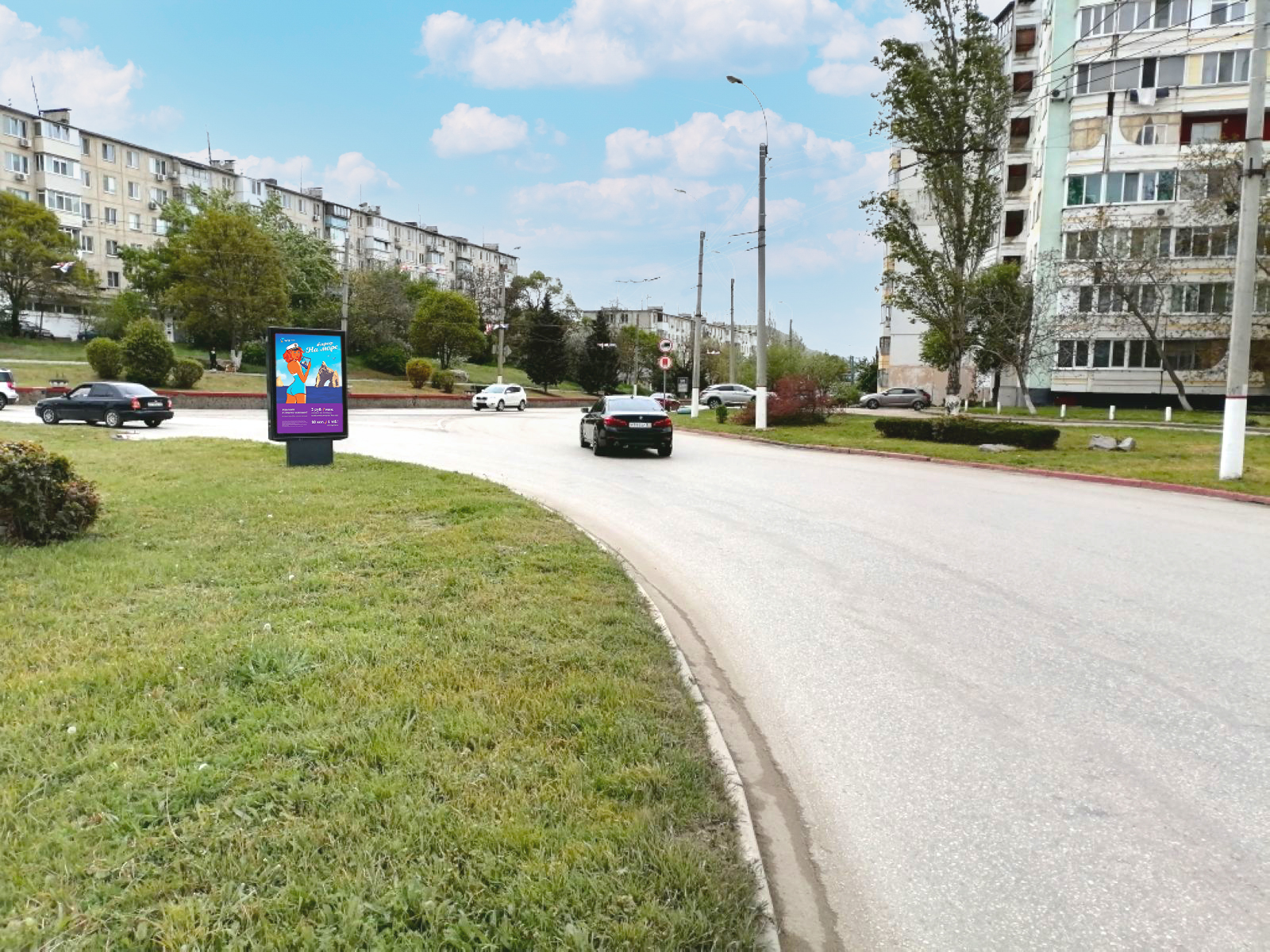 Фотография рекламного носителя, тип: Ситиформат 1.8x1.2, адрес: Свердлова ул. Х Камыш-Бурунское ш., поз.3, Керчь, Республика Крым, Россия. Сторона B №1046932