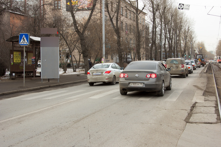Фотография рекламного носителя, тип: Нестандартный ситиформат, адрес: Декабрьских Событий ул., д.87, Иркутск, Иркутская область, Россия. Сторона А №509455