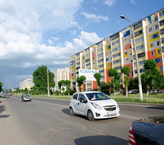 Фотография рекламного носителя, тип: Билборд 3x6, адрес: Альметьевск г., Советская ул., д.155, Альметьевск, Республика Татарстан, Россия. Сторона A №685656