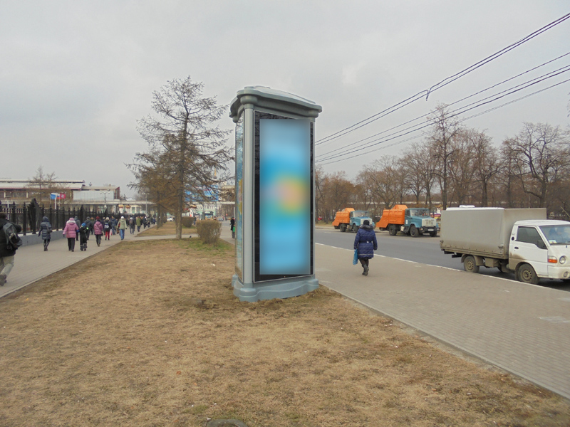 Фотография рекламного носителя, тип: Пиллар 3x1.4, адрес: Мира пр-т., д.111, поз.1, Москва, Россия. Сторона В №503411