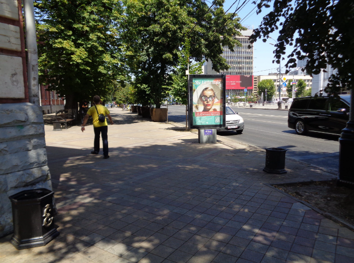 Фотография рекламного носителя, тип: Ситиформат 1.8x1.2, адрес: Красная ул., д.103, Краснодар, Краснодарский край, Россия. Сторона Б №458277