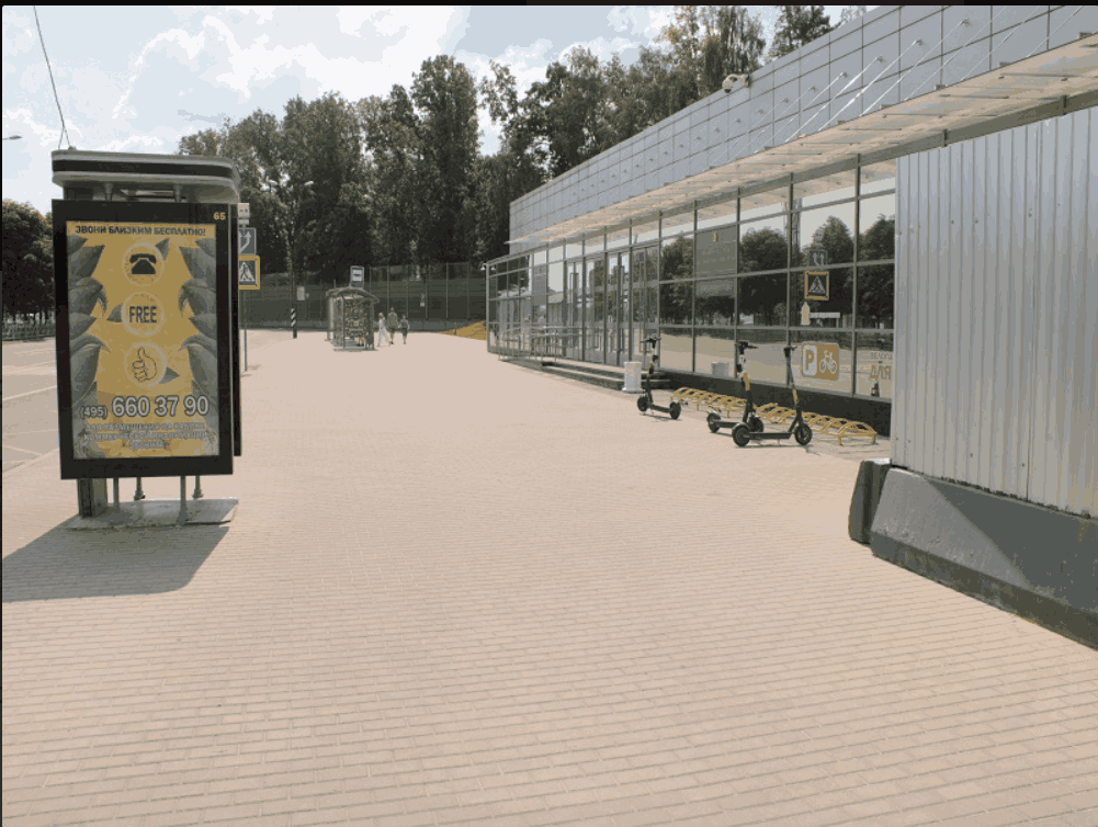 Фотография рекламного носителя, тип: Ситиформат 1.8x1.2, адрес: Строителей ул., д.1, Красногорск, Московская область, Россия. Сторона Б №535434