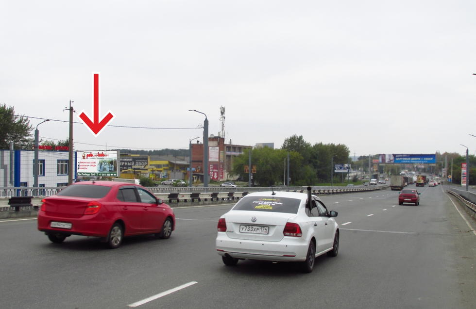 Фотография рекламного носителя, тип: Билборд 3x6, адрес: Свердловский тракт, д.4, у въезда на рынок "Северный двор", Челябинск, Челябинская область, Россия. Сторона В №375585