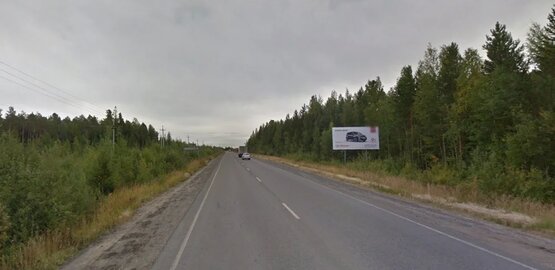 Фотография рекламного носителя, тип: Билборд 3x6, адрес: Магистральная ул., д.1, Нягань, Ханты-Мансийский автономный округ – Югра, Россия. Сторона А №853850