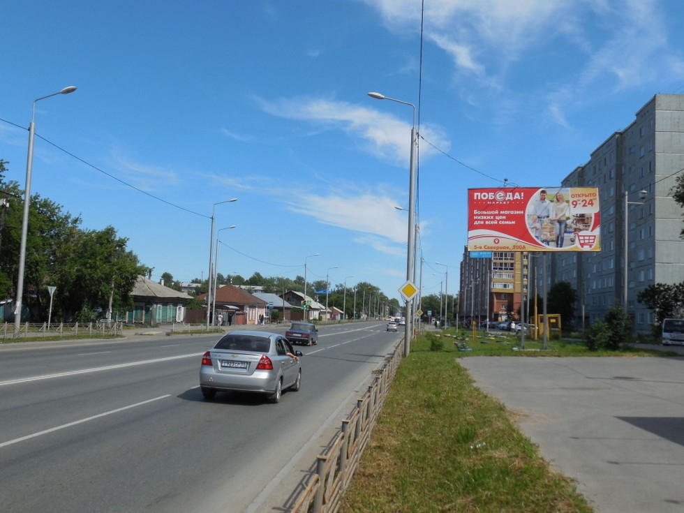 Фотография рекламного носителя, тип: Билборд 3x6, адрес: Северная 24-я ул., д.198, Омск, Омская область, Россия. Сторона А №1010189