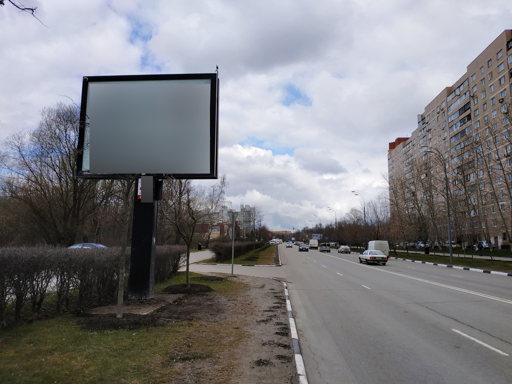 Фотография рекламного носителя, тип: Ситиборд 2.7x3.7, адрес: Красногорское ш., 0 250м от Можайского ш., Одинцово, Московская область, Россия. Сторона B1 №843986