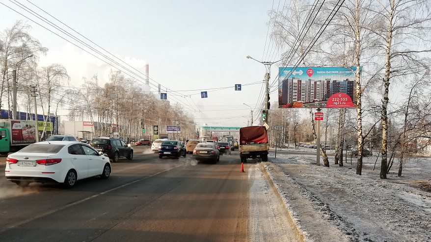 Фотография рекламного носителя, тип: Билборд 3x6, адрес: Марпосадское ш., д.15/2, Чебоксары, Республика Чувашия, Россия. Сторона A №838459