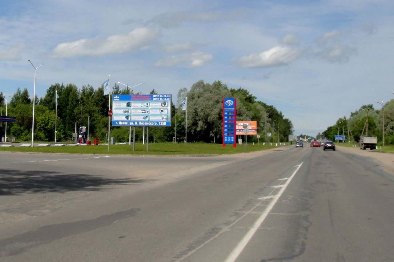 Фотография рекламного носителя, тип: Билборд 3x6, адрес: Гдовское ш., поз.2, Псков, Псковская область, Россия. Сторона В №626663