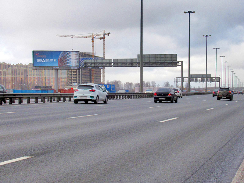 Фотография рекламного носителя, тип: Суперсайт 5x15, адрес: КАД, 49 700м, Ленинградская область, Россия. Сторона Б №629160