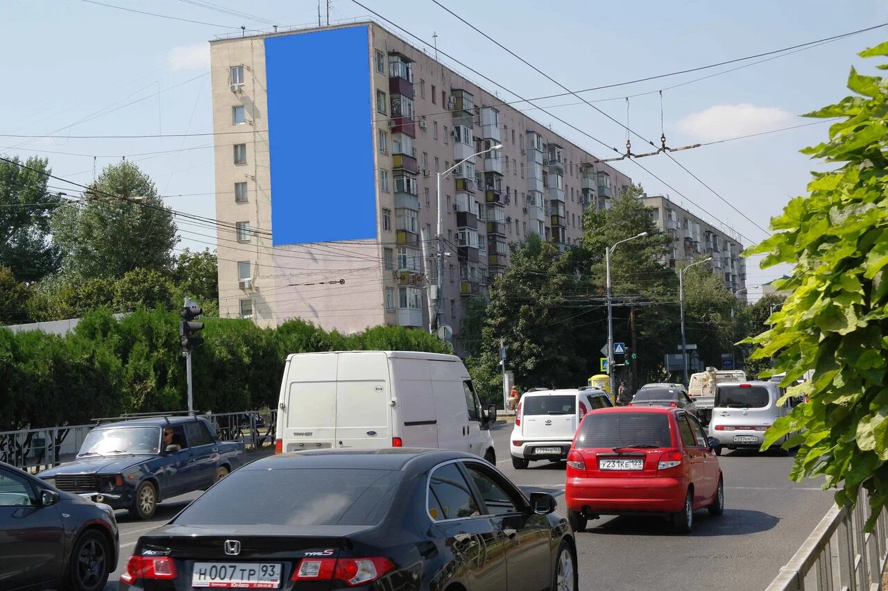 Фотография рекламного носителя, тип: Брандмауэр, адрес: Селезнева ул., д.134, Краснодар, Краснодарский край, Россия. Сторона Б №675185