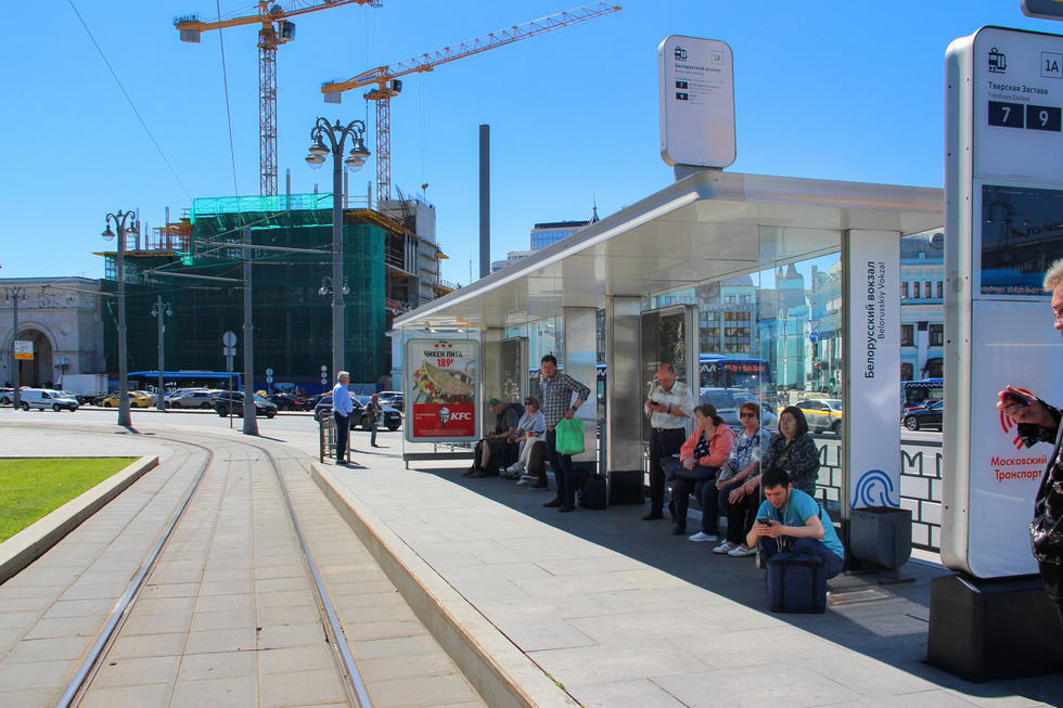 Фотография рекламного носителя, тип: Остановка 1.8x1.2, адрес: Тверской Заставы пл., д.5, Москва, Россия. Сторона А №706830