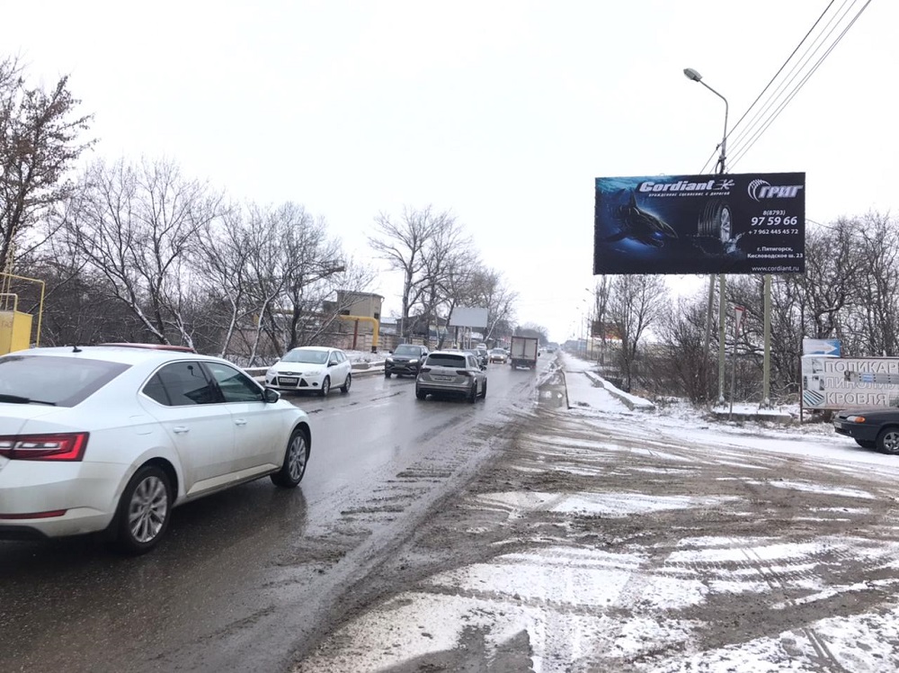 Фотография рекламного носителя, тип: Билборд 3x6, адрес: подъезд к Ессентуки г., 1 600м, Пятигорск, Ставропольский край, Россия. Сторона A №947682