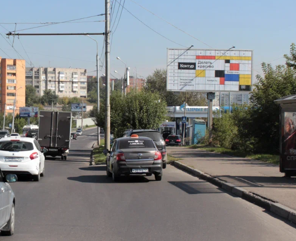 Фотография рекламного носителя, тип: Билборд 3x6, адрес: Елены Стасовой ул. Х Гусарова ул., д.12, Красноярск, Красноярский край, Россия. Сторона А1-А3 №791660