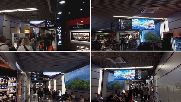 Фотография рекламного носителя, тип: Видеоэкран, адрес: Аэропорт «Адлер», Мира ул., д.50, Адлер, Краснодарский край, Россия. Сторона/вариант №1056175