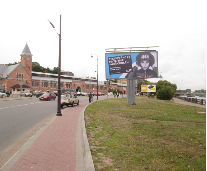 Фотография рекламного носителя, тип: Билборд 3x6, адрес: 40 лет Комсомола, поз.1, Выборг, Ленинградская область, Россия. Сторона A №1055794