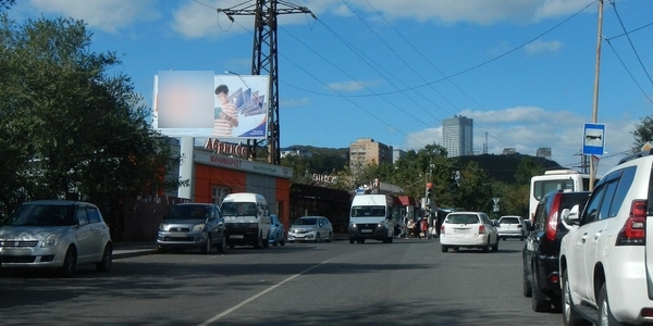Фотография рекламного носителя, тип: Билборд 3x6, адрес: Шепеткова ул., д.8, Владивосток, Приморский край, Россия. Сторона Б1 №767304
