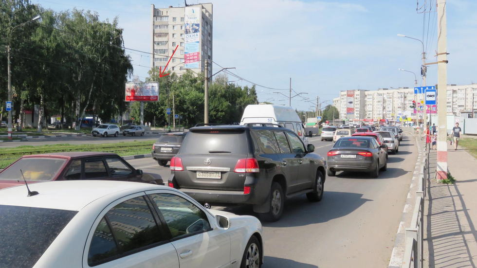 Фотография рекламного носителя, тип: Билборд 3x6, адрес: Полбина ул. Х Октябрьская ул., Ульяновск, Ульяновская область, Россия. Сторона B №690105