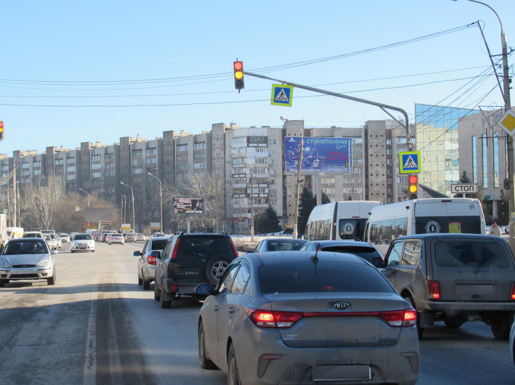 Фотография рекламного носителя, тип: Билборд 3x6, адрес: Героев Сталинграда пр-т., д.20Б Х Энгельса б-р, Волгоград, Волгоградская область, Россия. Сторона A №1000524