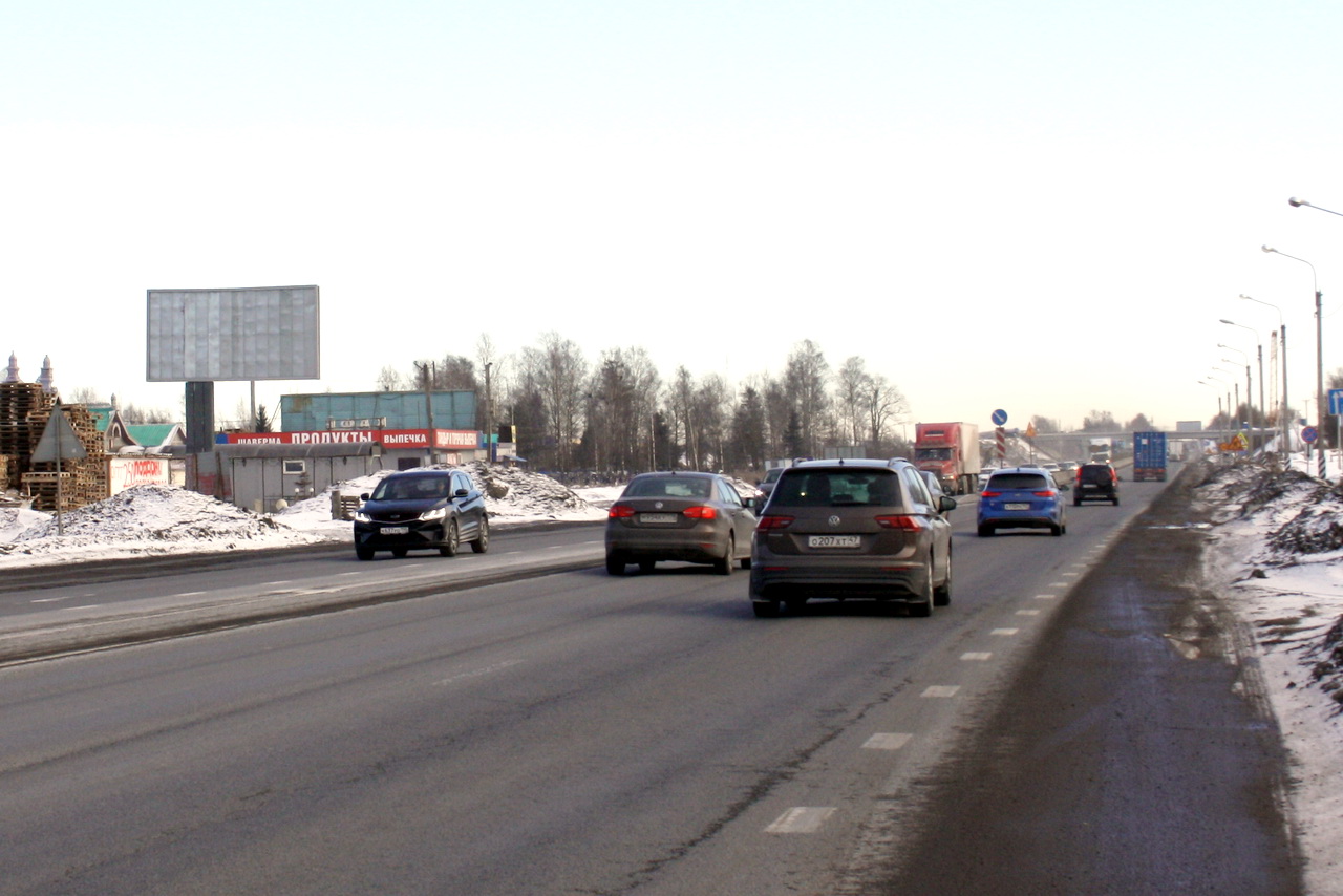 Фотография рекламного носителя, тип: Билборд 3x6, адрес: Московское ш., 672 200м, Санкт-Петербург, Россия. Сторона B №972716