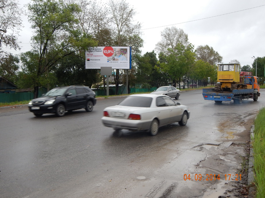 Фотография рекламного носителя, тип: Билборд 3x6, адрес: Шелеста ул., д.16, Хабаровск, Хабаровский край, Россия. Сторона B №482368