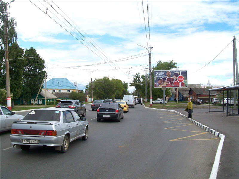 Фотография рекламного носителя, тип: Билборд 3x6, адрес: Полежаева ул., д.180, Саранск, Республика Мордовия, Россия. Сторона А1-А3 №596080