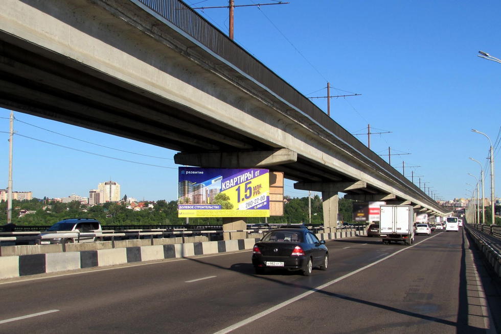 Фотография рекламного носителя, тип: Билборд 3x6, адрес: Северный мост, поз.2, Воронеж, Воронежская область, Россия. Сторона А1 №1024138