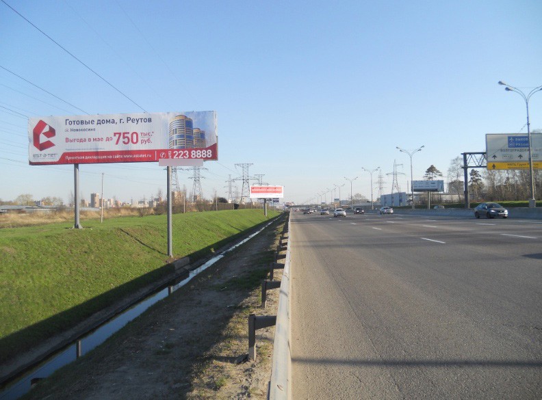 Фотография рекламного носителя, тип: Суперсайт 3x12, адрес: МКАД, 107 500м, Московская область, Россия. Сторона Б №602823