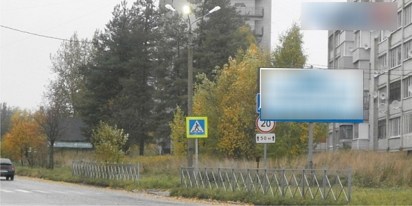 Фотография рекламного носителя, тип: Билборд 3x6, адрес: Солунина ул., д.2, Сегежа, Республика Карелия, Россия. Сторона A №1002305