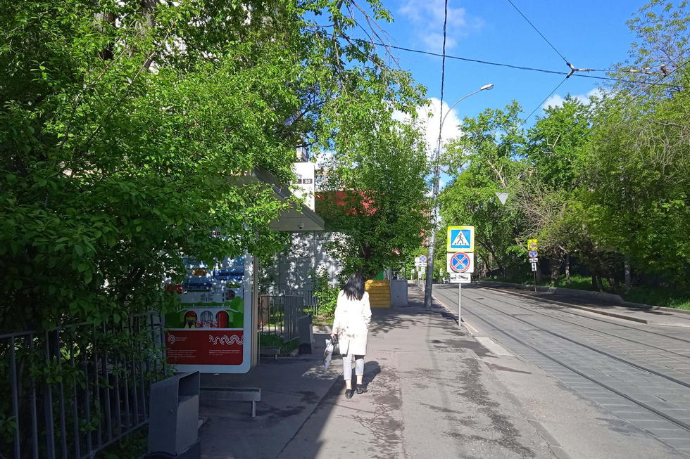 Фотография рекламного носителя, тип: Остановка 1.8x1.2, адрес: Протопоповский пер., ост. Б. Переяславская ул., Москва, Россия. Сторона Б №998190