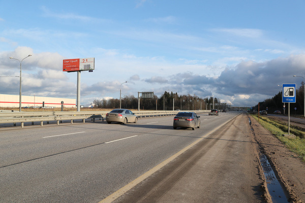 Фотография рекламного носителя, тип: Суперсайт 5x15, адрес: М9 Балтия а/д., 57 625м, Истра, Московская область, Россия. Сторона Б №609215