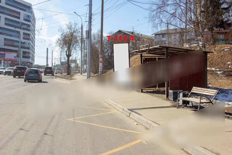 Фотография рекламного носителя, тип: Нестандартный ситиформат, адрес: ул. Маршала Конева, ООТ «Школа №28», Иркутск, Иркутская область, Россия. Сторона A №1054164