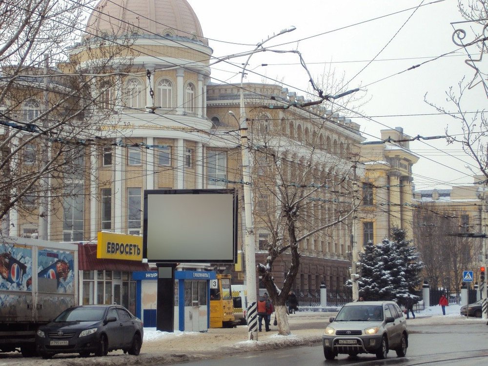 Фотография рекламного носителя, тип: Ситиборд 2.7x3.7, адрес: Московская ул. Х Астраханская ул., Саратов, Саратовская область, Россия. Сторона Б №717577