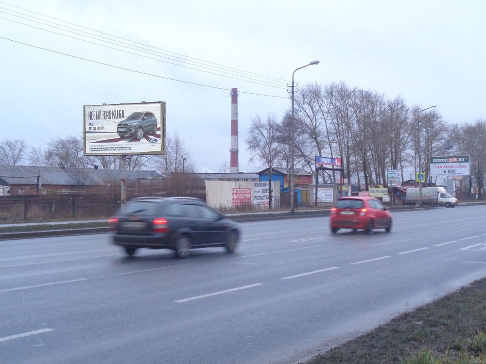 Фотография рекламного носителя, тип: Билборд 3x6, адрес: Кирилловское ш., д.82, Череповец, Вологодская область, Россия. Сторона В №462113