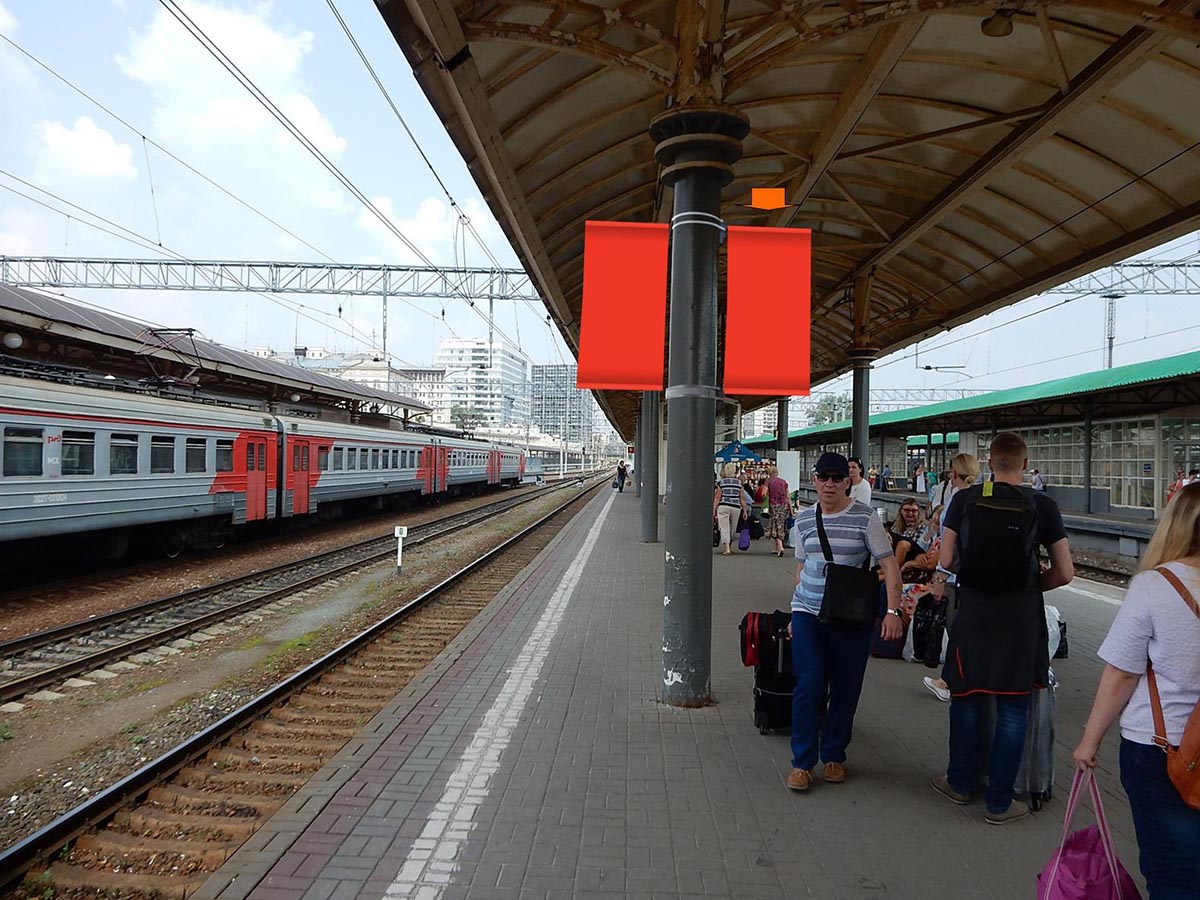 Фотография рекламного носителя, тип: Флаг, адрес: Земляной Вал ул., д.29, платформа №3, поз.86, Москва, Россия. Сторона А №985971