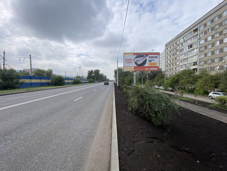 Фотография рекламного носителя, тип: Билборд 3x6, адрес: Семафорная ул., д.191, Красноярск, Красноярский край, Россия. Сторона A1-А3 №984327