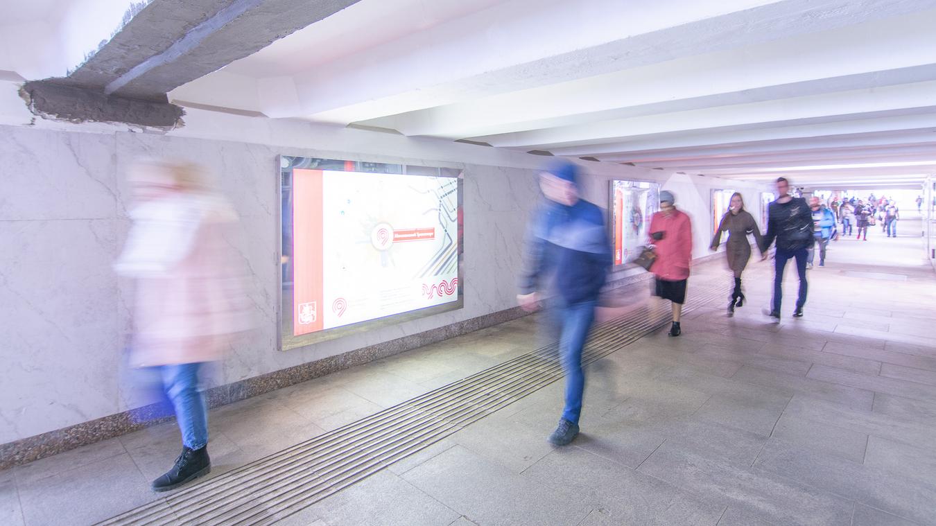 Фотография рекламного носителя, тип: Лайтбокс, адрес: Станция метро «Ясенево», линия Калужско-Рижская, Москва, Россия. Сторона/вариант 46 №821829