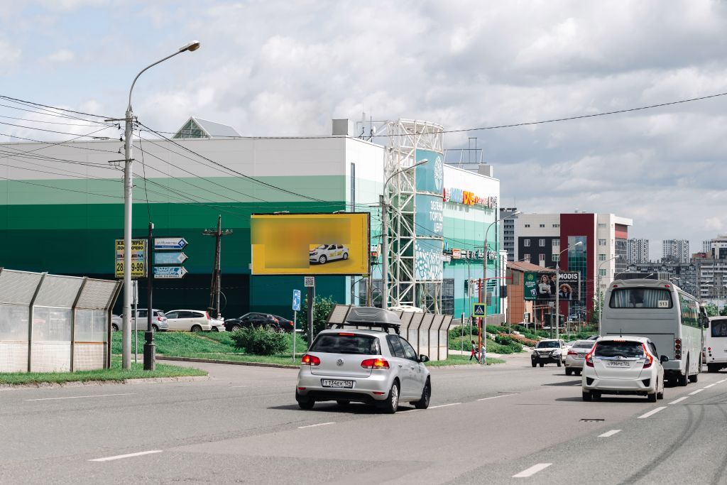 Фотография рекламного носителя, тип: Билборд 3x6, адрес: Мужества ул., до проезда к Линейная ул., д.82, Красноярск, Красноярский край, Россия. Сторона Б №333526