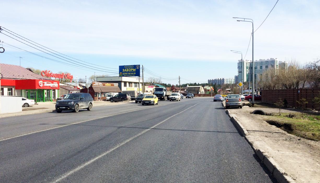 Фотография рекламного носителя, тип: Билборд 3x6, адрес: Волоколамское ш., 28 150м, Красногорск, Московская область, Россия. Сторона Б №658289