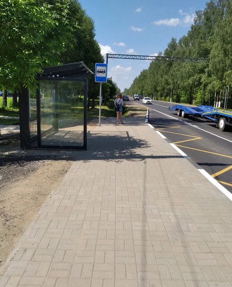 Фотография рекламного носителя, тип: Остановка 1.8x1.2, адрес: Власьево пос., д.30, поз.2, Тверь, Тверская область, Россия. Сторона Б №1059970