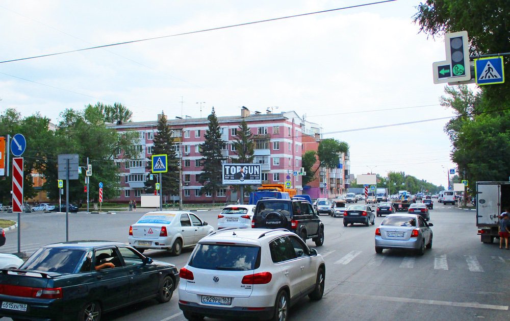 Фотография рекламного носителя, тип: Билборд 3x6, адрес: Авроры ул., д.159 Х Гагарина ул., Самара, Самарская область, Россия. Сторона Б1-Б3 №542698