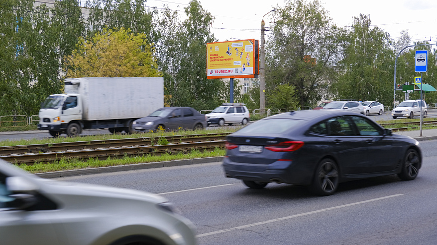 Фотография рекламного носителя, тип: Билборд 3x6, адрес: Победы пр-т., д.287, Челябинск, Челябинская область, Россия. Сторона Б №835722
