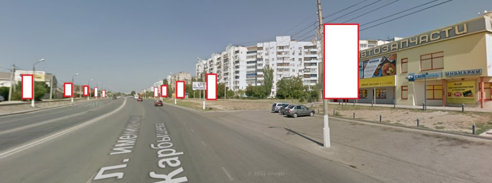 Фотография рекламного носителя, тип: Панель-кронштейн, адрес: Генерала Карбышева ул., поз.1, Волжский, Волгоградская область, Россия. Сторона А №1097401