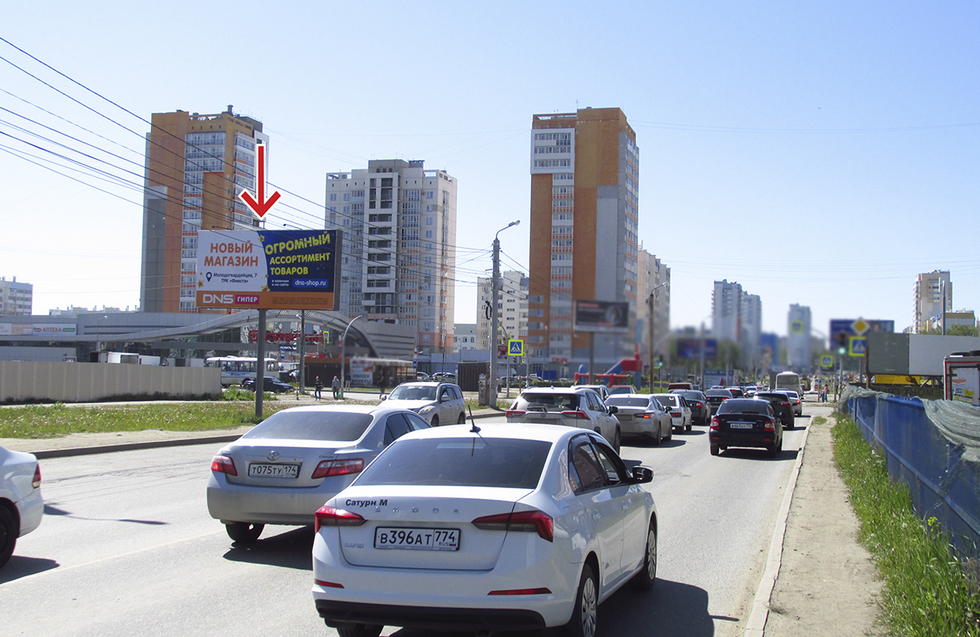 Фотография рекламного носителя, тип: Билборд 3x6, адрес: Бейвеля ул. Х Краснопольский пр-т., Челябинск, Челябинская область, Россия. Сторона B №1026818