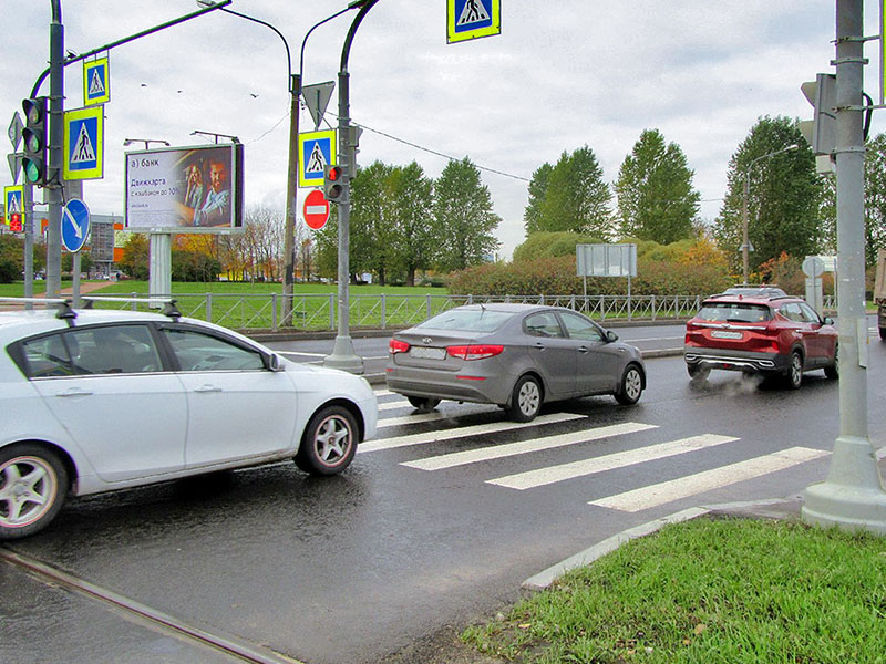 Фотография рекламного носителя, тип: Билборд 3x6, адрес: Караваевская ул. X Прибрежная ул., Санкт-Петербург, Россия. Сторона B №515100
