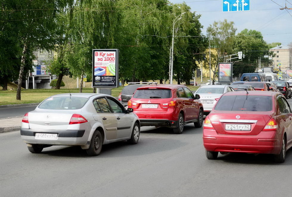 Фотография рекламного носителя, тип: Ситиформат 1.8x1.2, адрес: Вокзальная ул., д.97-101, Рязань, Рязанская область, Россия. Сторона А1 №329172
