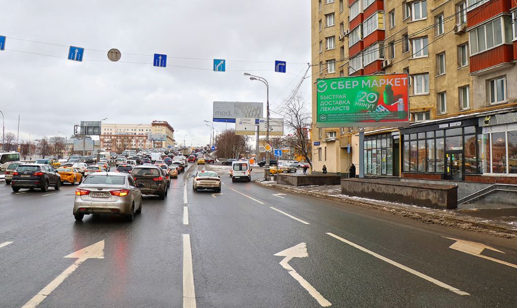 Фотография рекламного носителя, тип: Билборд 3x6, адрес: Нижняя Масловка ул., д.5, поз.2, Москва, Россия. Сторона Аh1-Аh4 №957229