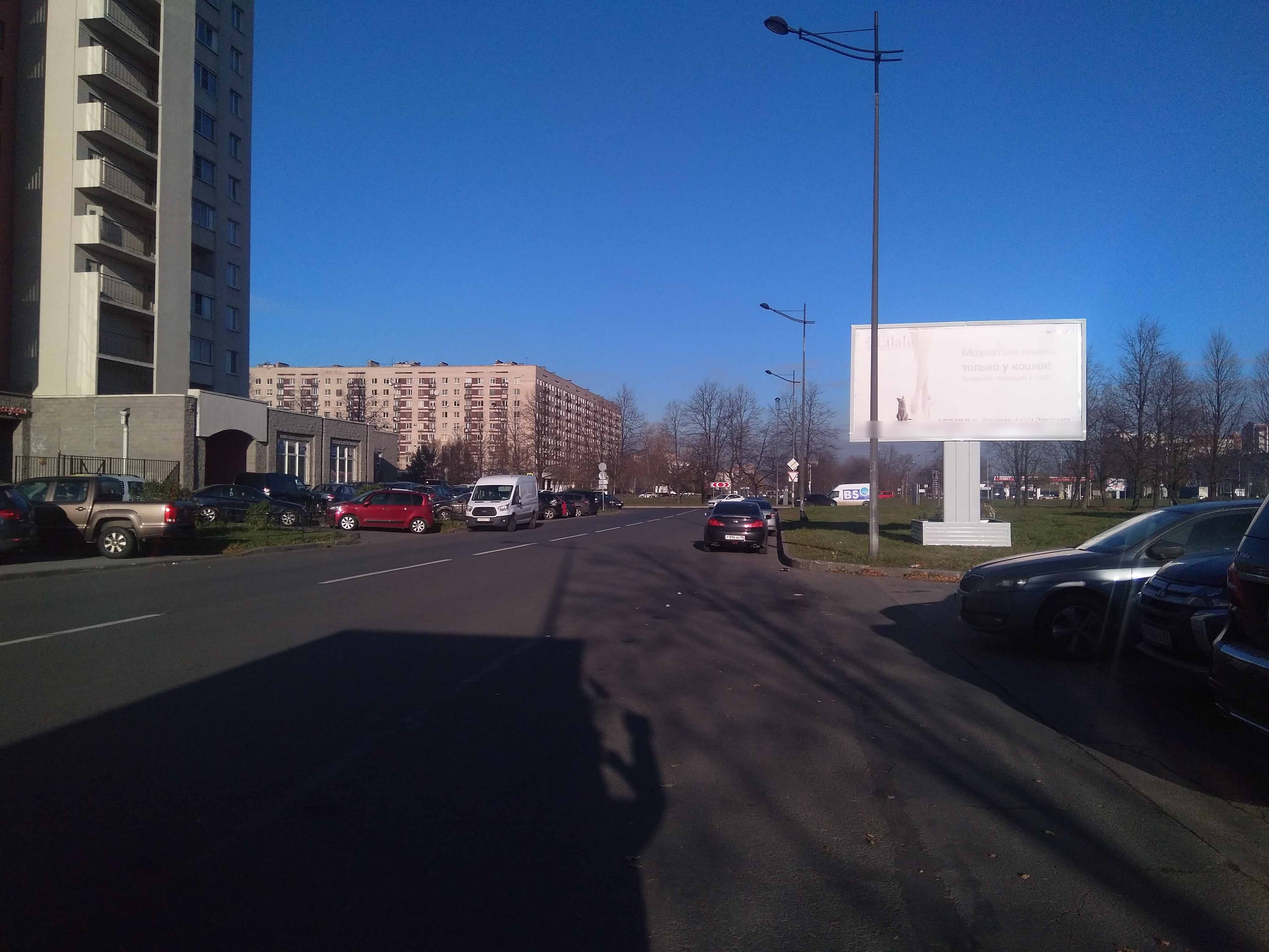 Фотография рекламного носителя, тип: Билборд 3x6, адрес: Витебский пр-т. Х Типанова ул., д.40, Санкт-Петербург, Россия. Сторона А №680944